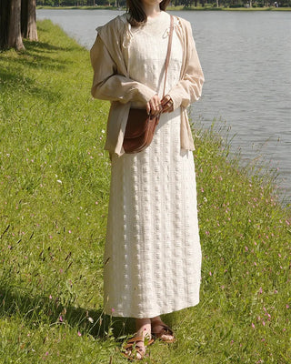 [1st Re-release] (ORIGINAL) Lace Heart Neck A-Line Long Dress