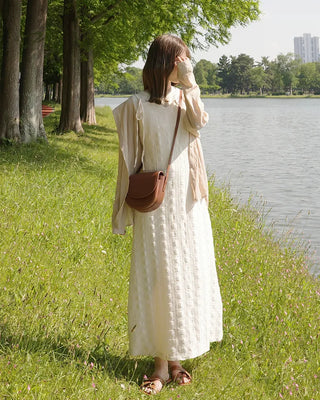 [1st Re-release] (ORIGINAL) Lace Heart Neck A-Line Long Dress