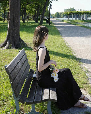 [1st Re-release] (ORIGINAL) Lace Heart Neck A-Line Long Dress