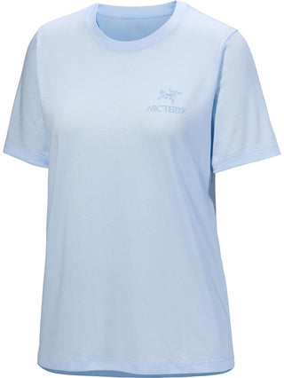 [arcteryx] Crag SL Cotton Emblem Crew Short Sleeve Women's - Alpine Blue