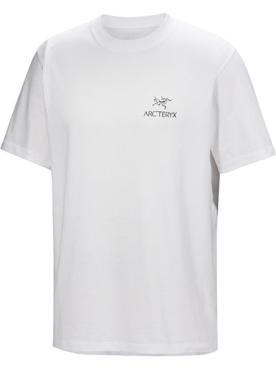 [arcteryx] Crag SL Cotton Bird Ward Short Sleeve Men's - White Light / Black