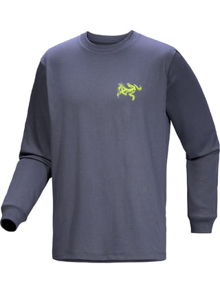 [arcteryx] Crag SL Cotton Bird Tile Long Sleeve Men's - Dk Stratus / Euphoria