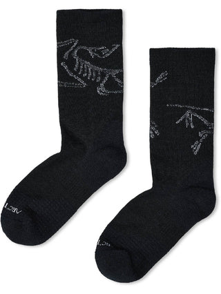 [arcteryx] Merino Wool Mid Bird Socks - Black / White