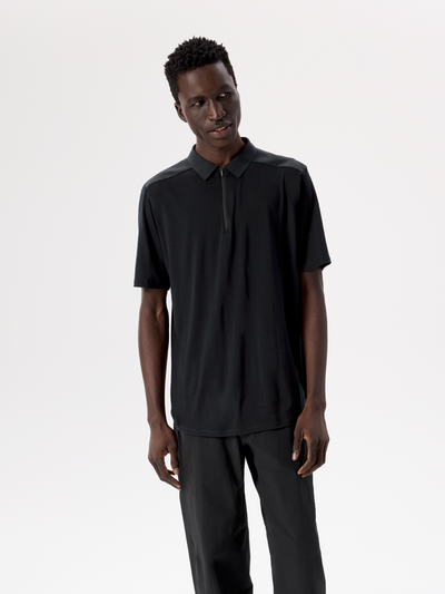 [arcteryx] Frame Short Sleeve Polo for Men - Black