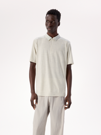 [arcteryx] Frame Short Sleeve Polo for Men - Dark Cocoon Heather