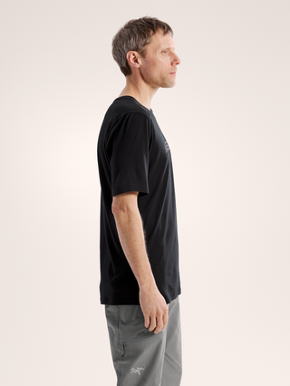 [arcteryx] Ionia Merino Wool Arcward Logo Short Sleeve Men's - Black