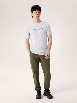 [arcteryx] Ionia Merino Wool Arcward Logo Short Sleeve Men's - Solitude Heather / Void