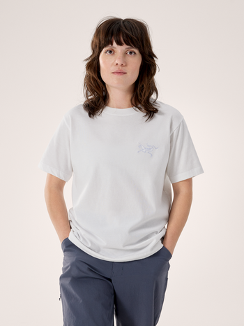 [arcteryx] Crag Cotton Little Bird Crew Short Sleeve Women's - White Light / White
