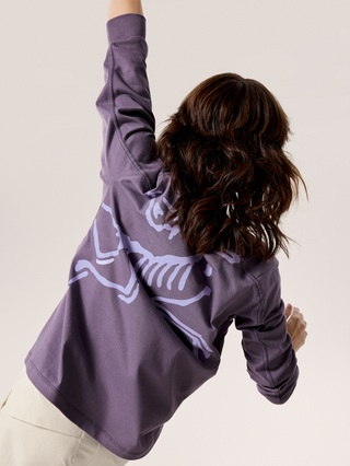[arcteryx] Crag Cotton Bird Crew Long Sleeve Women's - Lt Moondrop