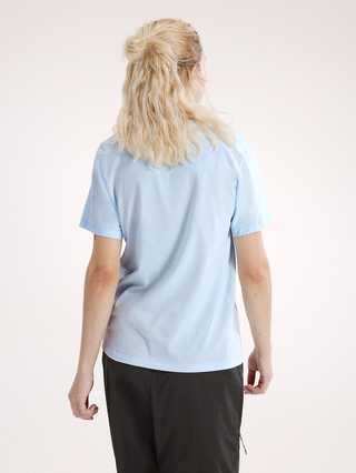 [arcteryx] Crag SL Cotton Emblem Crew Short Sleeve Women's - Alpine Blue
