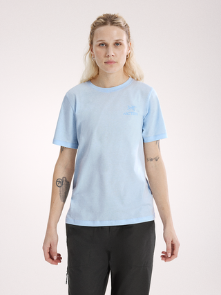 [arcteryx] Crag SL Cotton Emblem Crew Short Sleeve Women's - Alpine Blue