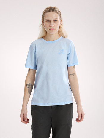 [arcteryx] Crag SL Cotton Emblem Crew Short Sleeve Women's - Alpine Blue