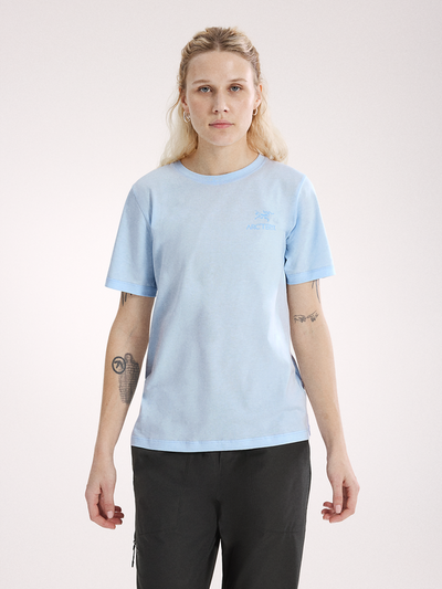 [arcteryx] Crag SL Cotton Emblem Crew Short Sleeve Women's - Alpine Blue