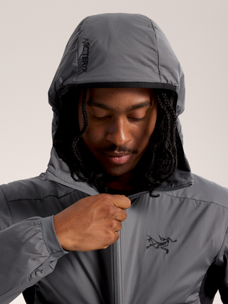 [arcteryx] Atom Hoodie for Men - Cloud / Black