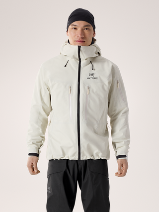 [arcteryx] Alpha SV Jacket for Men - Sea Salt / Black