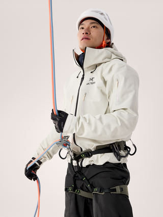 [arcteryx] Alpha SV Jacket for Men - Sea Salt / Black