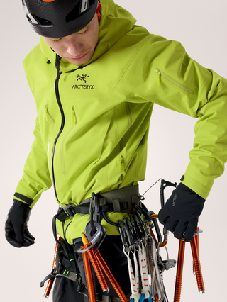 [arcteryx] Alpha SV Jacket for Men - Sea Salt / Black