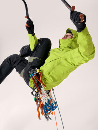[arcteryx] Alpha SV Jacket for Men - Sea Salt / Black