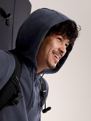 [arcteryx] Emblem Fleece Full-Zip Hoodie for Men - Dk Stratus