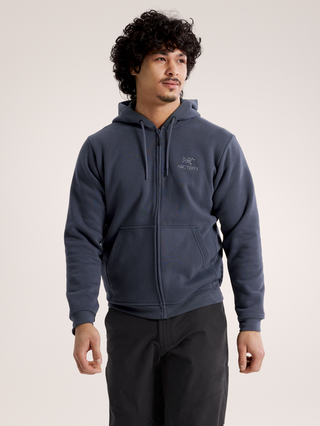 [arcteryx] Emblem Fleece Full-Zip Hoodie for Men - Dk Stratus