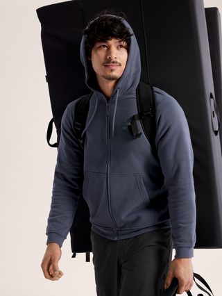 [arcteryx] Emblem Fleece Full-Zip Hoodie for Men - Dk Stratus