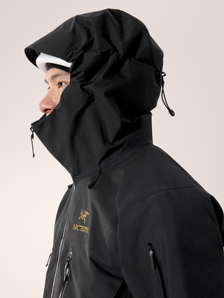 [arcteryx] Alpha SV Jacket for Men - Sea Salt / Black