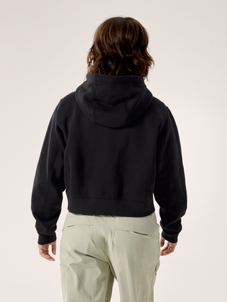 [arcteryx] Emblem Fleece Full-Zip Crop Hoodie for Women - Black