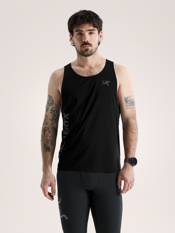 [arcteryx] Norvan Downward Logo Tank Top for Men - Black