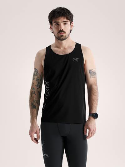 [arcteryx] Norvan Downward Logo Tank Top for Men - Black