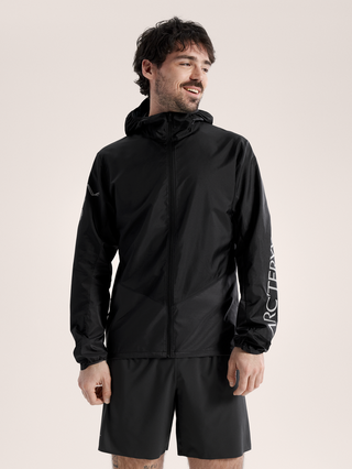 [arcteryx] Norvan Windshell Hoodie for Men - Black / Graphite