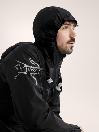 [arcteryx] Norvan Windshell Hoodie for Men - Black / Graphite