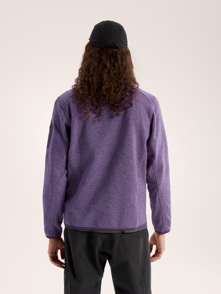 [arcteryx] Covert Cardigan for Men - Dark Stratus Hardwear / Black Sapphire - Moondrop Heather