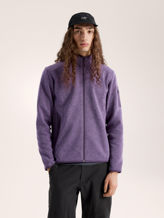 [arcteryx] Covert Cardigan for Men - Dark Stratus Hardwear / Black Sapphire - Moondrop Heather