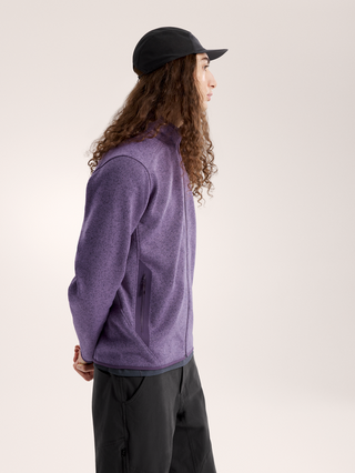 [arcteryx] Covert Cardigan for Men - Dark Stratus Hardwear / Black Sapphire - Moondrop Heather