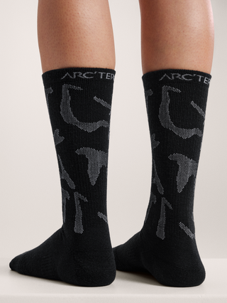 [arcteryx] Merino Wool Grotto Mid Socks - Black / Graphite