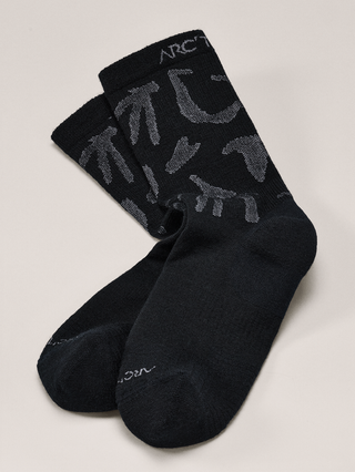 [arcteryx] Merino Wool Grotto Mid Socks - Black / Graphite