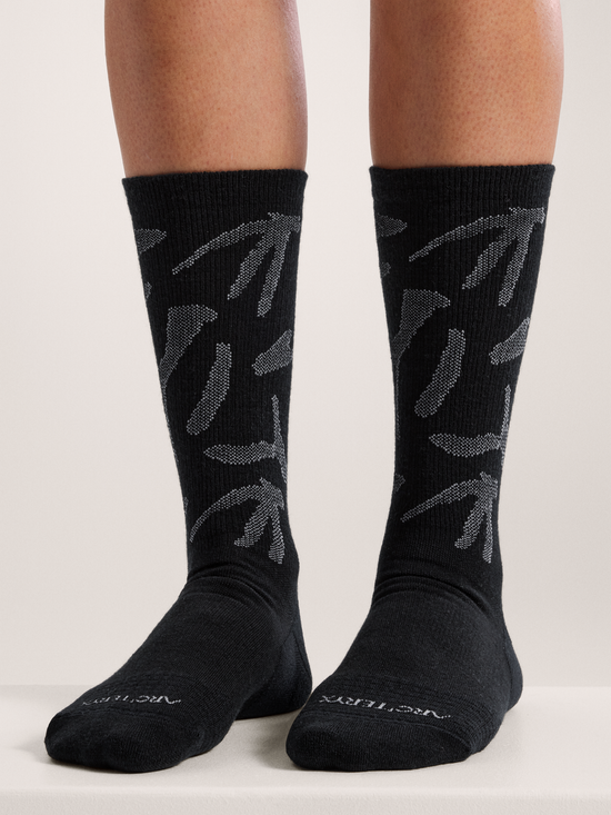 [arcteryx] Merino Wool Grotto Mid Socks - Black / Graphite