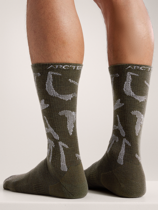 [arcteryx] Merino Wool Grotto Mid Socks - Tatsu / White
