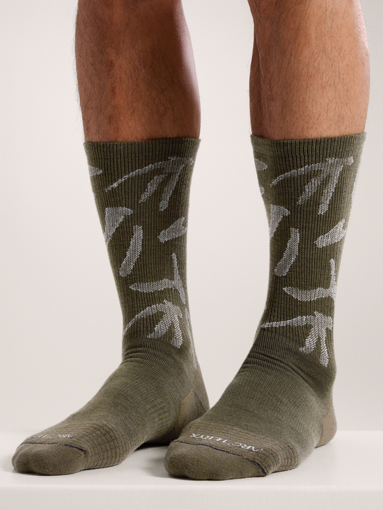 [arcteryx] Merino Wool Grotto Mid Socks - Tatsu / White