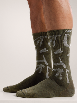 [arcteryx] Merino Wool Grotto Mid Socks - Tatsu / White
