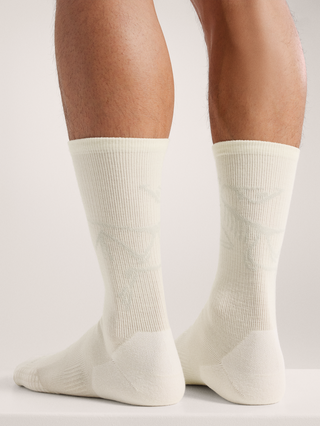 [arcteryx] Merino Wool Mid Bird Socks - White / Pearl Gray