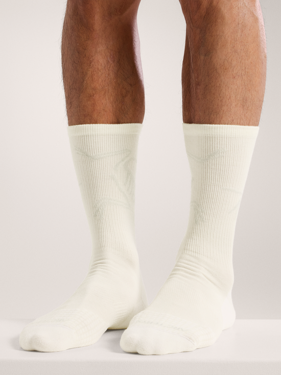 [arcteryx] Merino Wool Mid Bird Socks - White / Pearl Gray