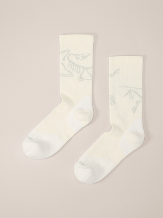 [arcteryx] Merino Wool Mid Bird Socks - White / Pearl Gray