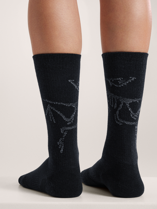 [arcteryx] Merino Wool Mid Bird Socks - Black / White