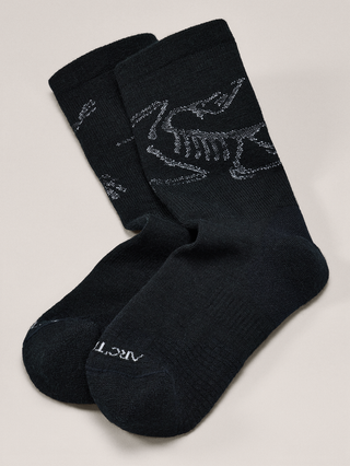 [arcteryx] Merino Wool Mid Bird Socks - Black / White
