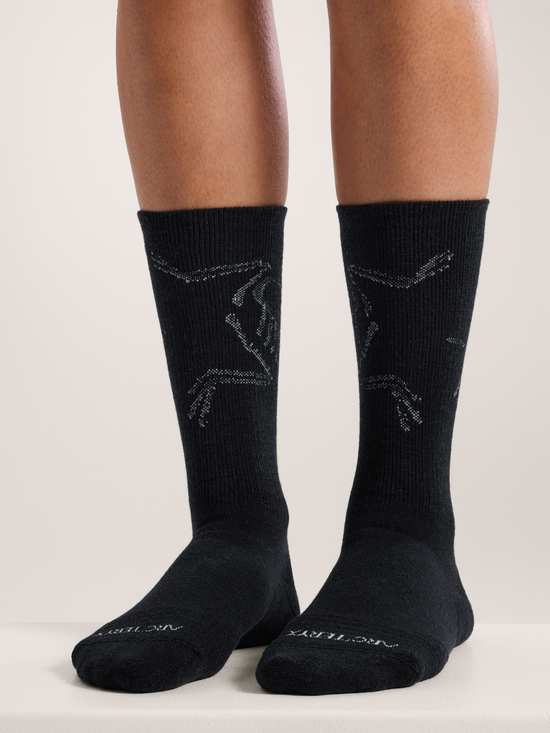 [arcteryx] Merino Wool Mid Bird Socks - Black / White
