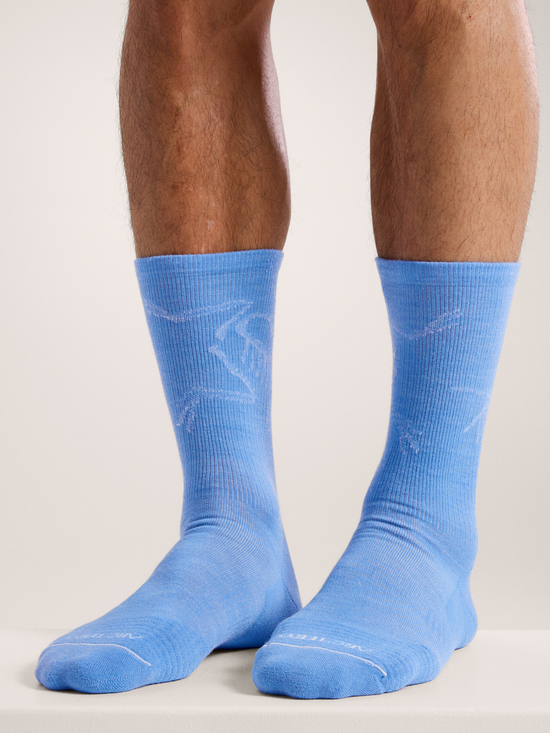 [arcteryx] Merino Wool Mid Bird Socks - Glacial / White