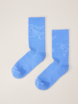 [arcteryx] Merino Wool Mid Bird Socks - Glacial / White