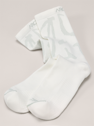 [arcteryx] Synthetic Mid Grotto Socks - White / Pearl Gray