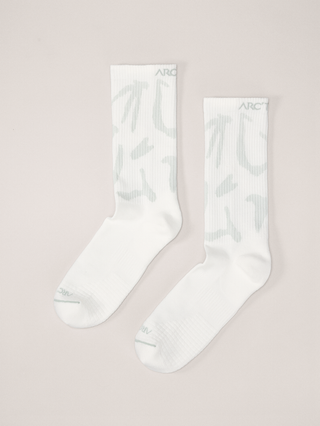 [arcteryx] Synthetic Mid Grotto Socks - White / Pearl Gray